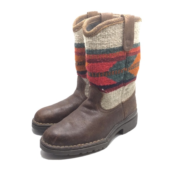 Double H Shoes - Double H Serape Aztec boots 9